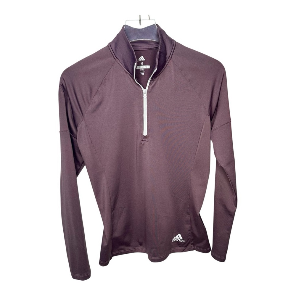 Adidas Purple Quarter-Zip Pull-overSize S